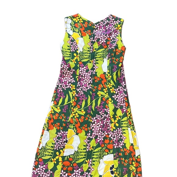 Womens Vintage Floral Handmade Shift Dress - Picture 2 of 2